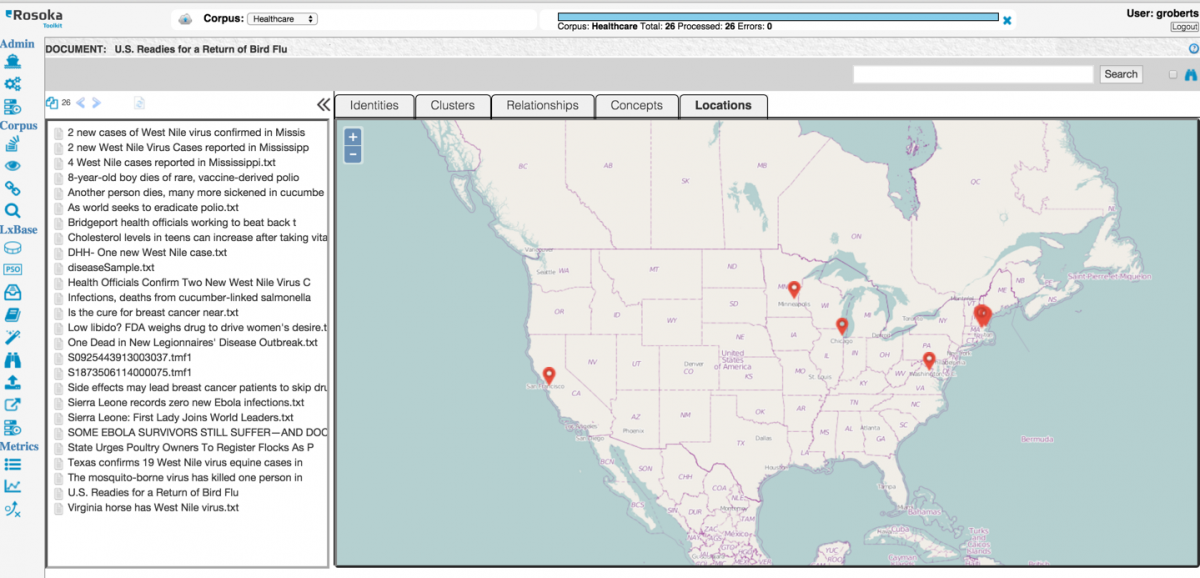 Geospatial analysis and natural language processing software work together to eliminate national security threats